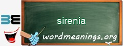 WordMeaning blackboard for sirenia